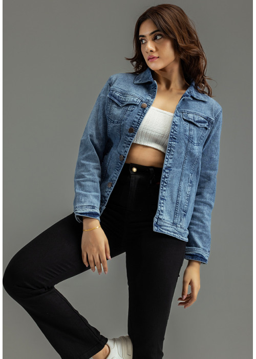 LONG SLEEVE ACID WASH JACKET